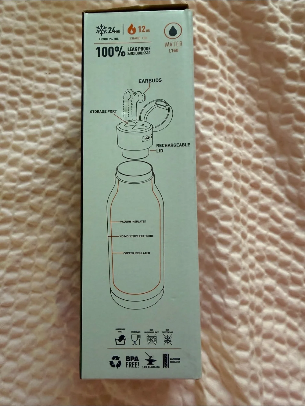 H2 Audio Wireless Earbuds Bottle - White by